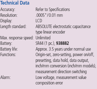 Mitutoyo ABS Digimatic Scale Unit 100 mm, Horizontal 572-510 (572-210-30)