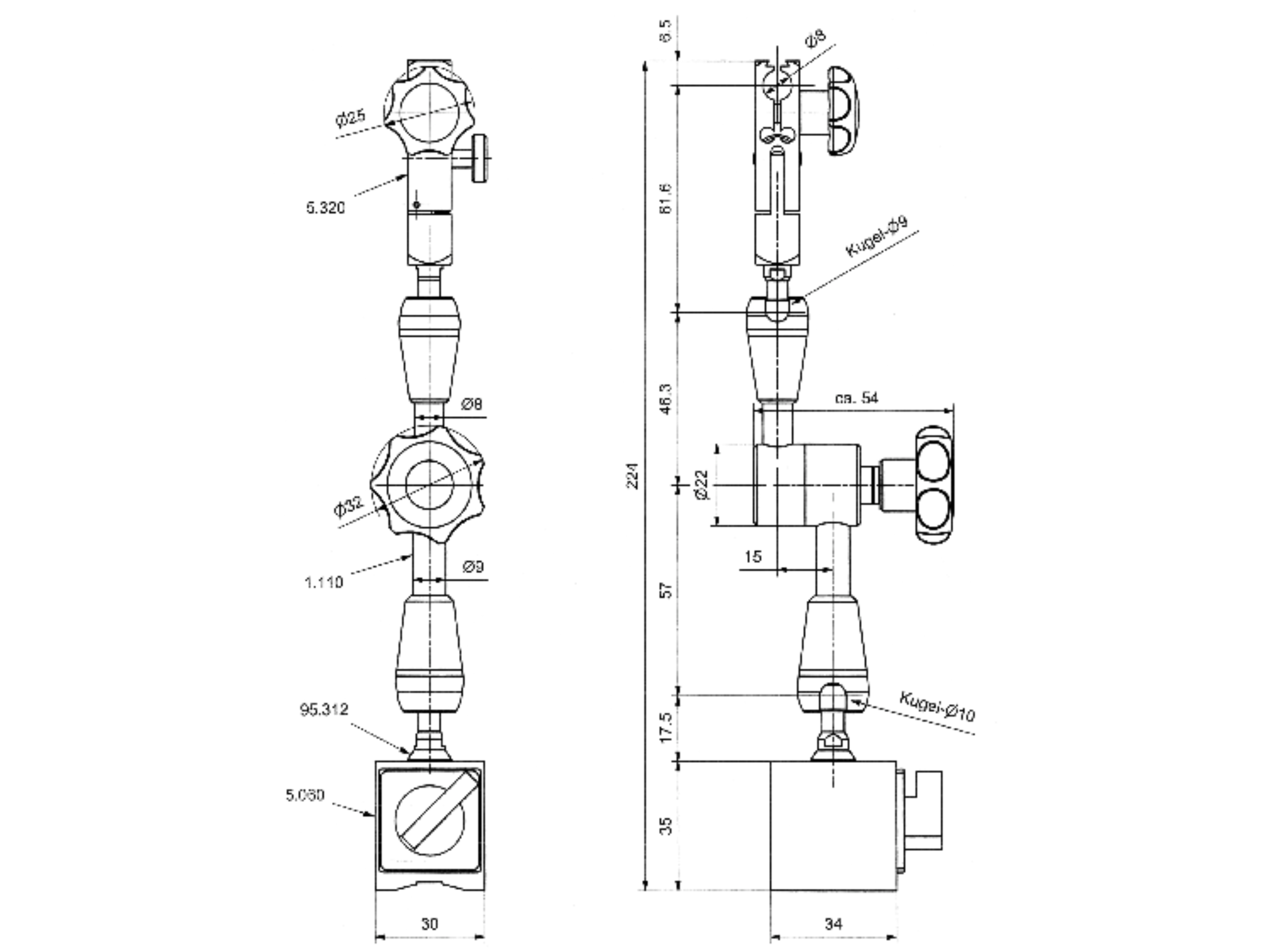 Jointed Magnetic Stand 130mm Working Radius 011533