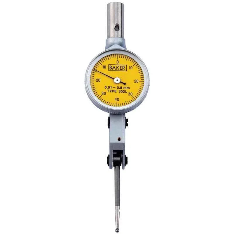 BAKER 302AL / LONG STYLUS LEVER TYPE DIAL GAUGE (0.01 MM L.C., 0.8 MM RANGE), WITHOUT ACCESSORIES, 29 MM BEZEL DIA