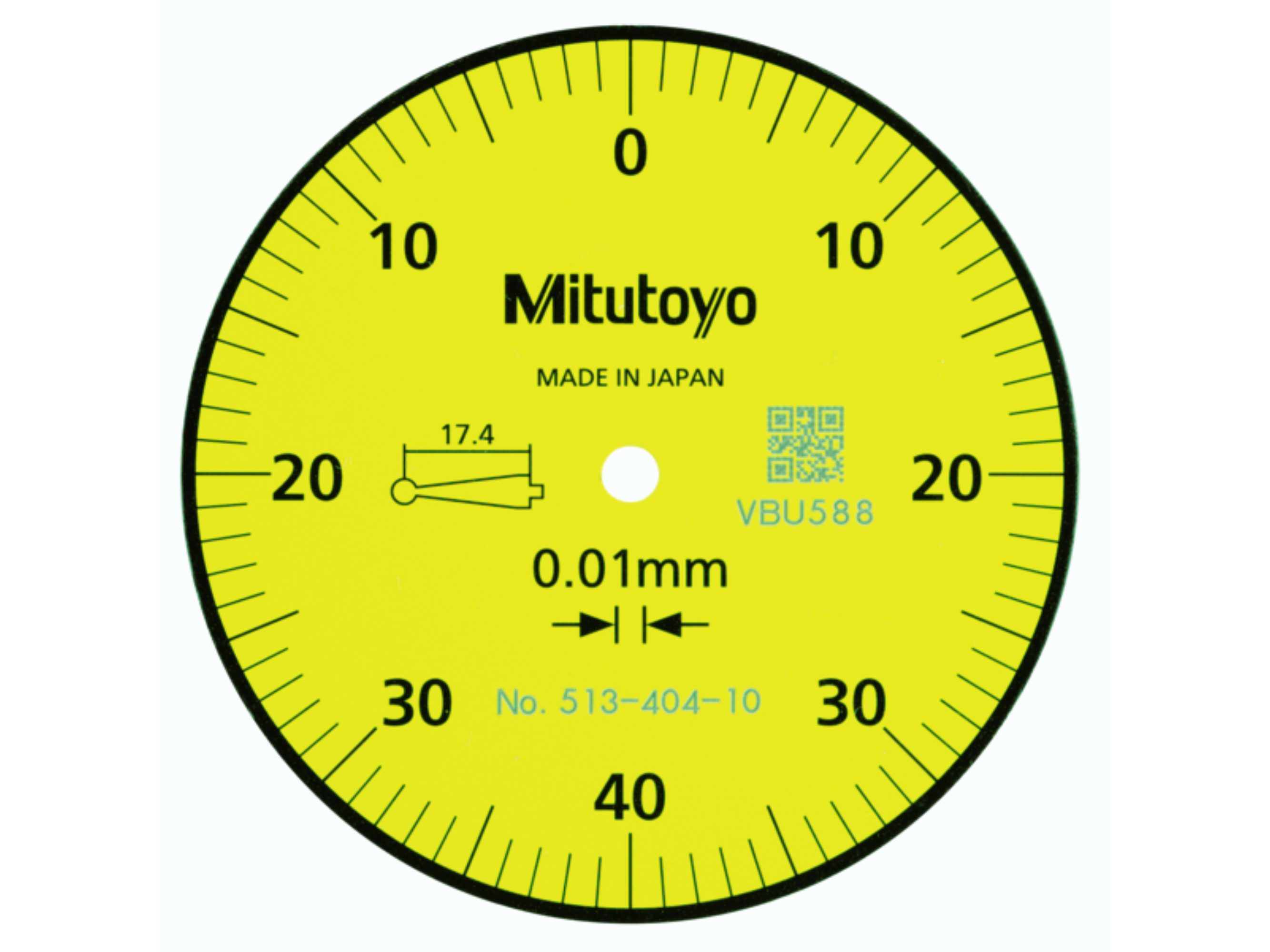 Lever-Type Dial Indicator 0.8mm 0.01mm Ø40mm 513-404-10E