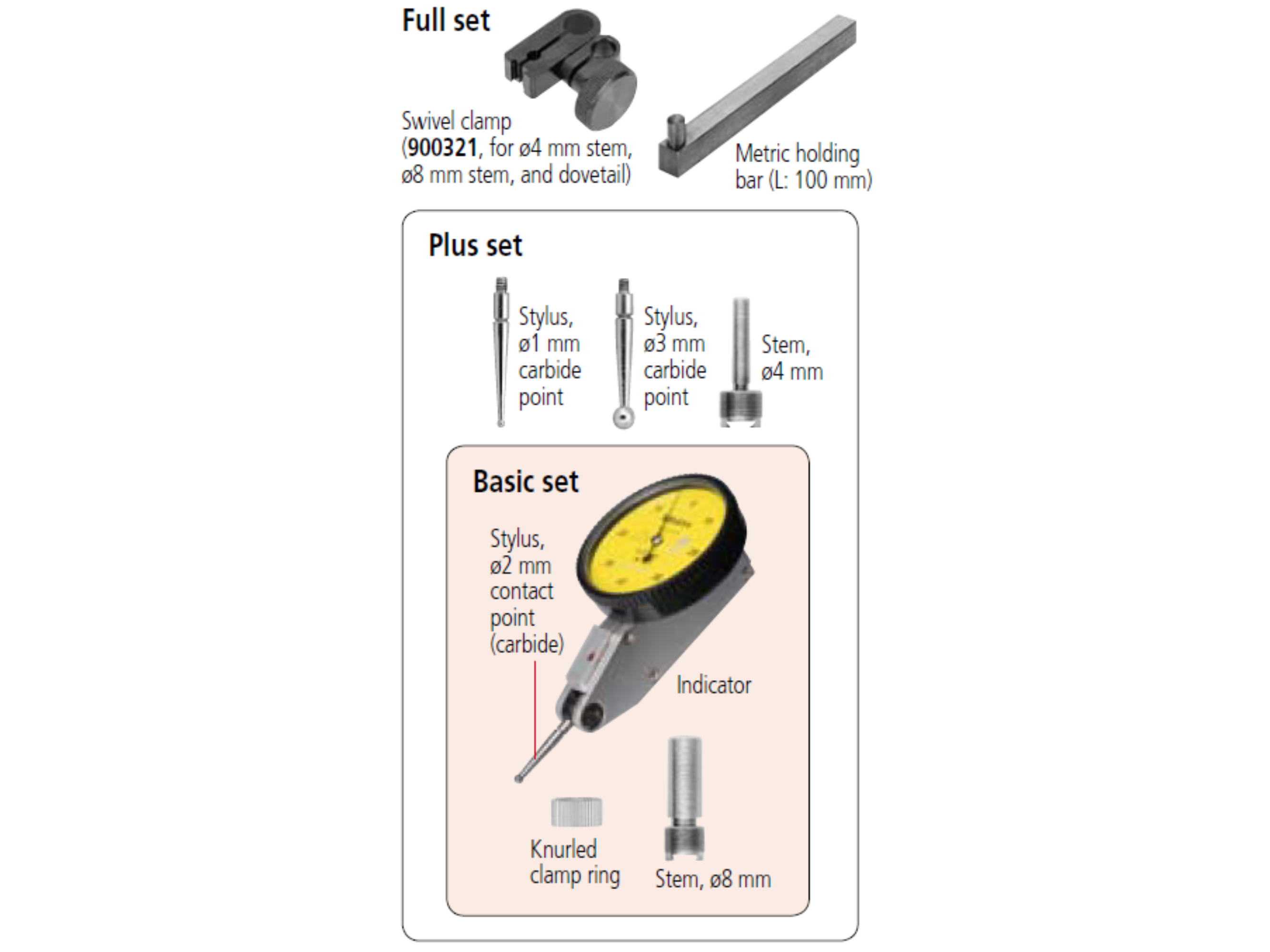 Lever-Type Dial Indicator 0.8mm 0.01mm Ø40mm 513-404-10A