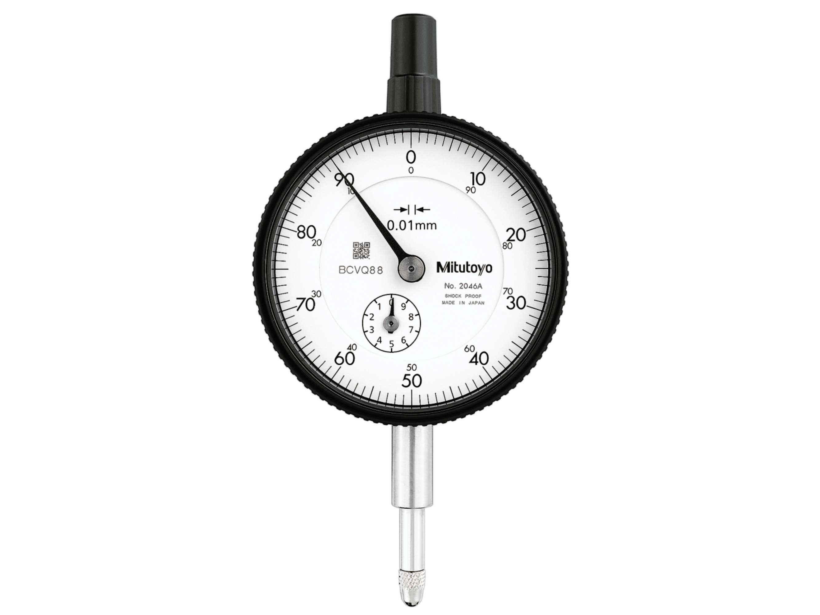 Mitutoyo Standard Indicator, Lug Back, ISO Type, 10mm, 0,01mm 2046A