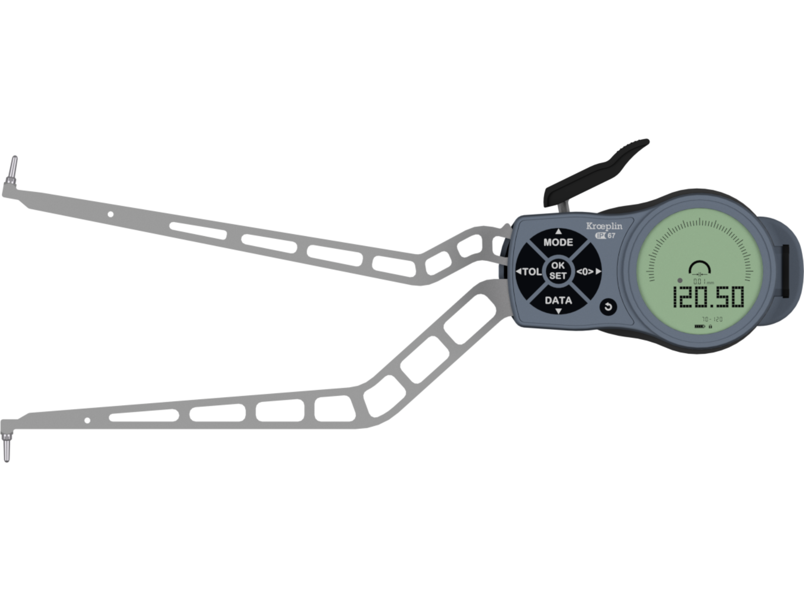 Kroeplin Digital Internal Caliper Gauge 70-120mm, 0.001mm, L470