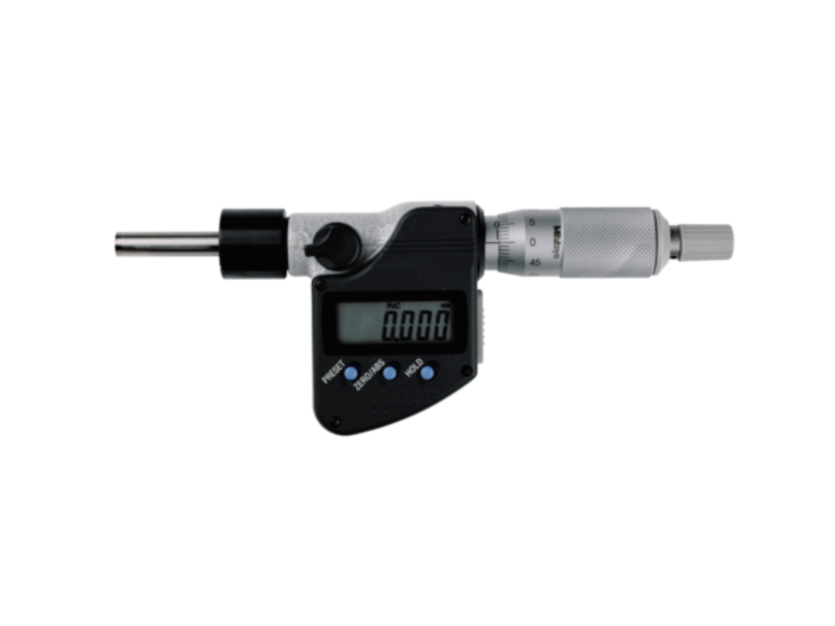 Digital Micrometer Head 0-25mm, Flat Spindle, 12/18mm Plain Stem 350-271-30
