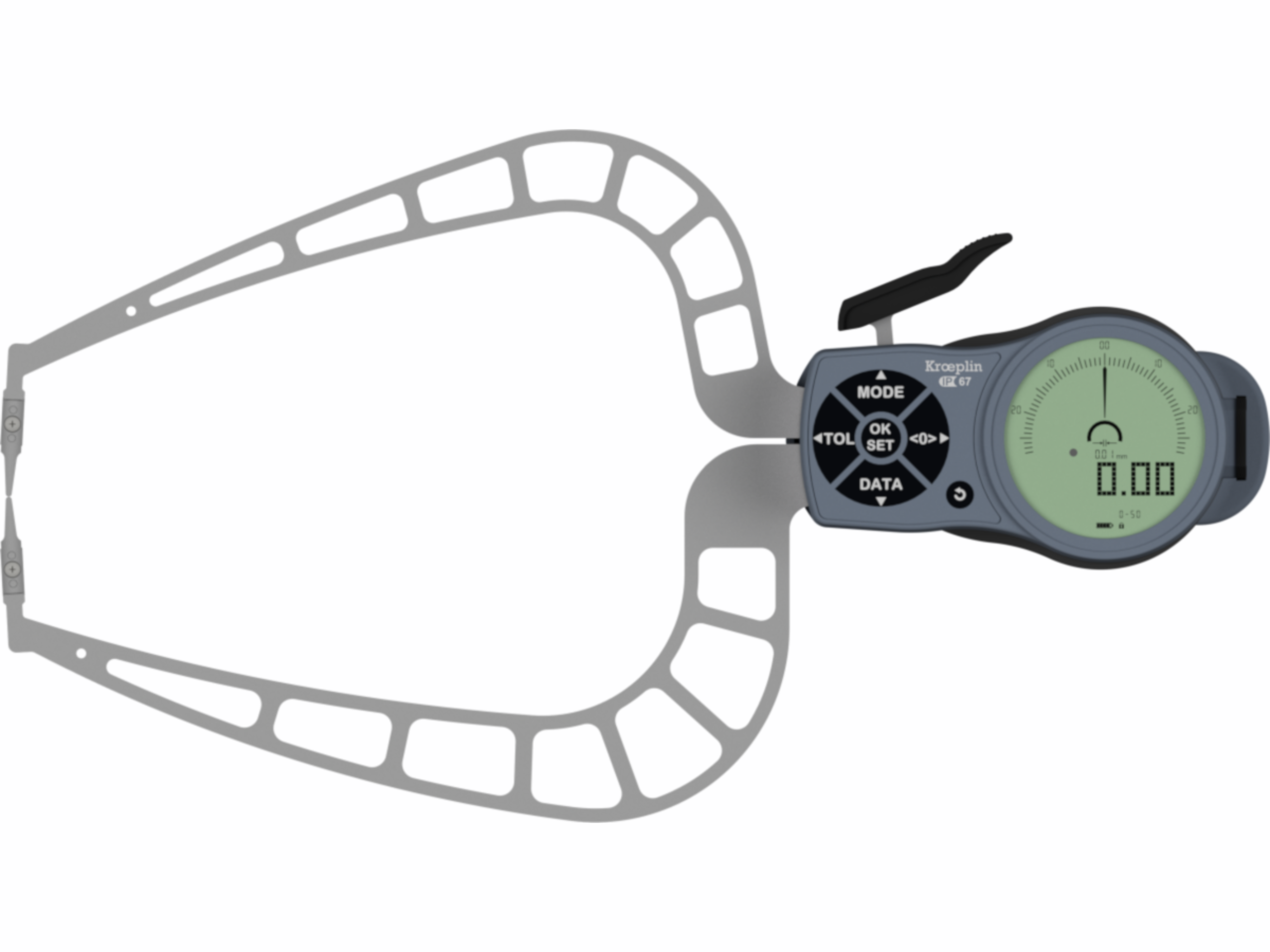 Kroeplin Digital External Caliper Gauge 0-50mm, 0.001mm K450S Chisel Contacts Same as Mitutoyo 209-957