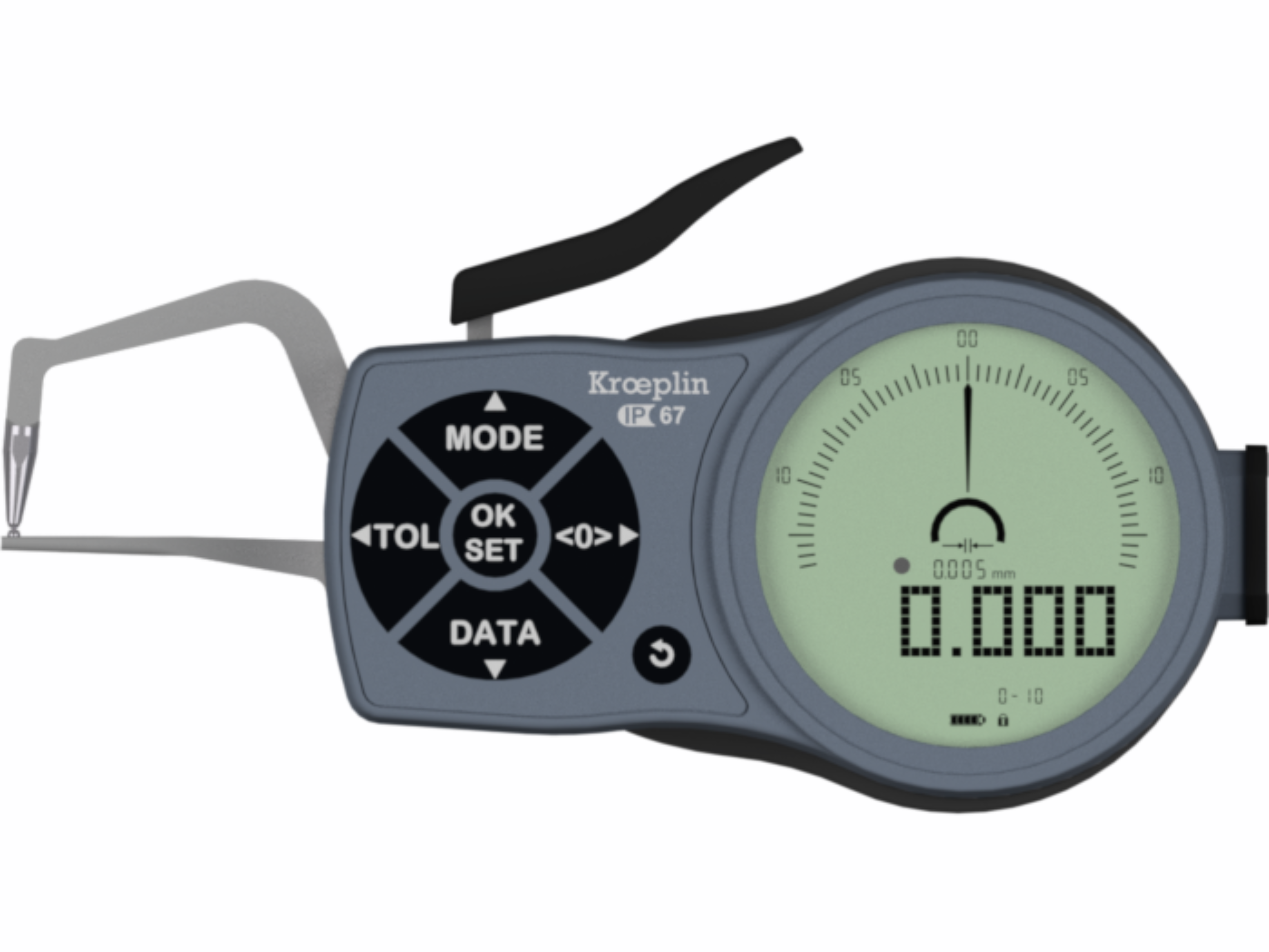 Kroeplin Digital Tube Wall Caliper Gauge 0-10mm, 0.001mm K1R10
