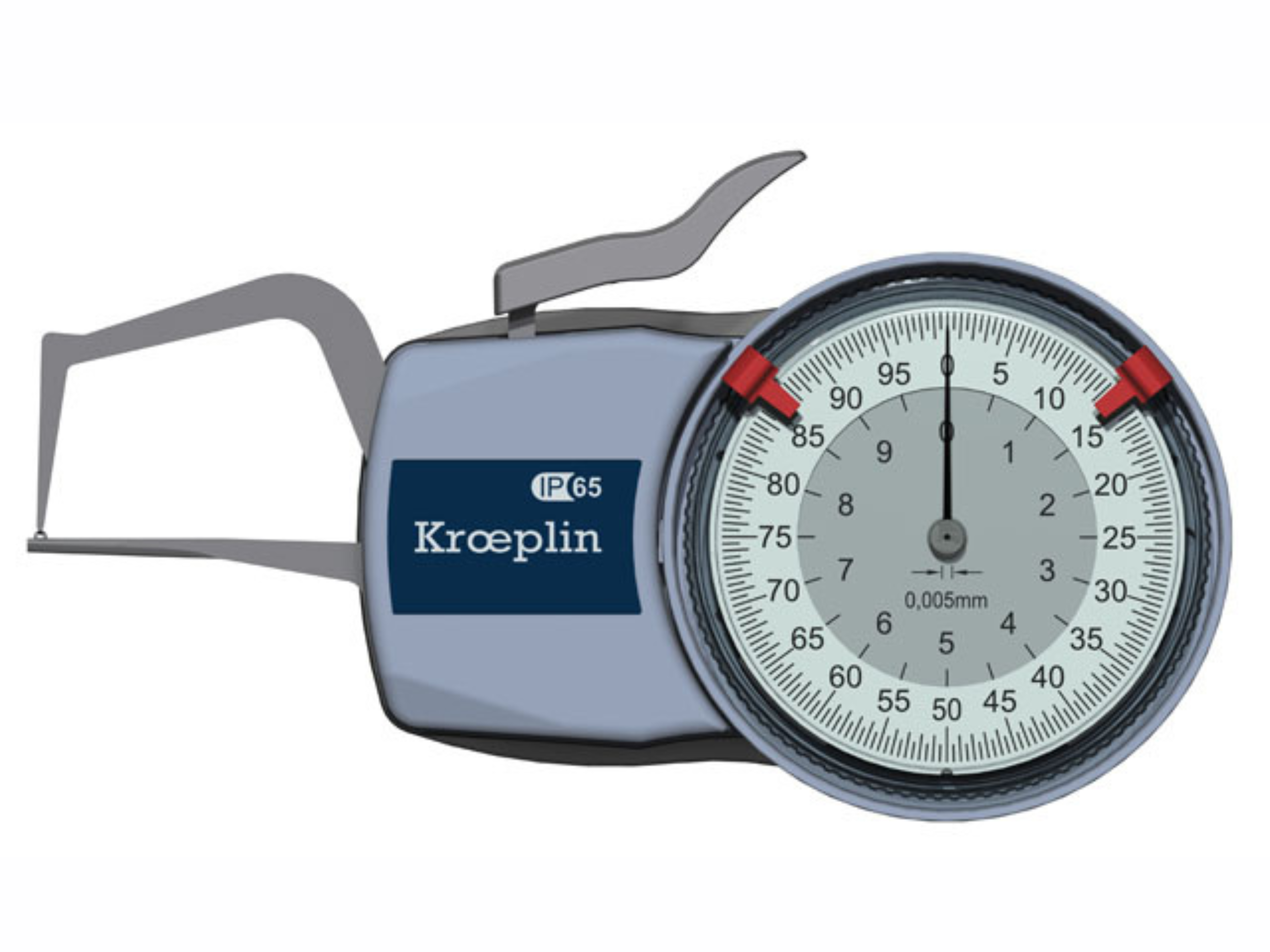 Kroeplin Analogue Tube Wall Caliper Gauge 0-10mm, 0.005mm D1R10S (Mitutoyo Equivalent 209-401)