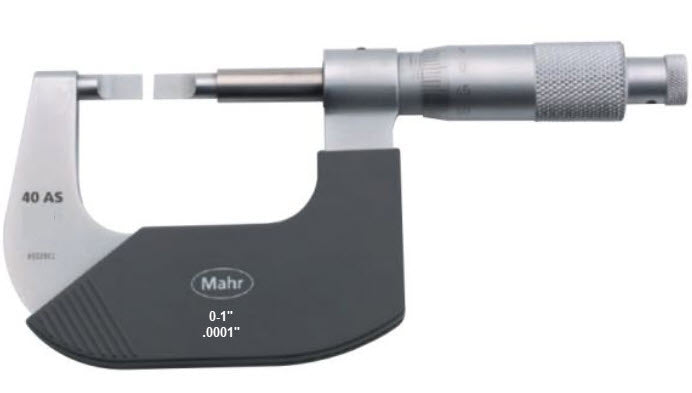 Mahr 40AS Mechanical Micrometers Micromar non rotating spindle blade micrometers, Range 2-3' x .0.0001'' 4134932