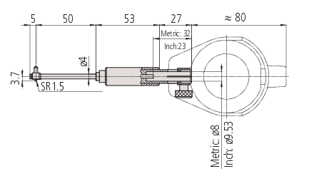 2-Point Inside Measuring Instrument Bore Gauge, 6-10mm, w/o Indicator 511-209