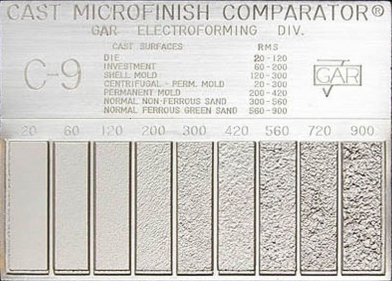 GAR - (C-9) Cast - Microfinish Comparator - 20 -900 µin