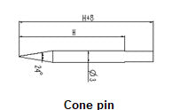 Chotest 3010093 Cone Pin ZM-20 R25μm H16mm
