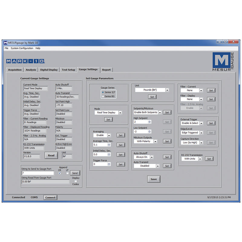 Mark-10 MESUR®gauge Plus Upgrade, MESUR®gauge to MESUR®gauge Plus 15-1006