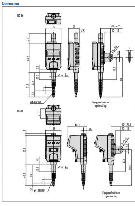 Digital Indicator ID-N, IP66, ANSI/AGD 12.7mm/.5" .001mm/.00005" 543-576