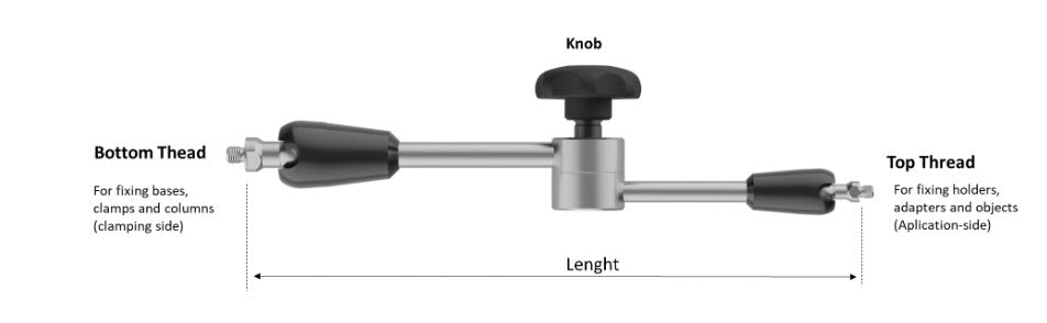 FISSO Classic Line Model: 4900-55 - Length L 550 mm - Articulated Arm Attachment ONLY By FISSO 3.308