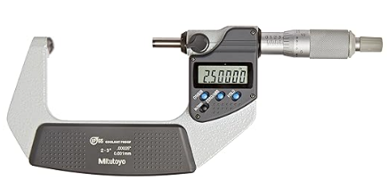 Mitutoyo Digital Tube Micrometer, Spherical Anvil Inch/Metric,50-75mm/ 2-3", IP65 395-353-30