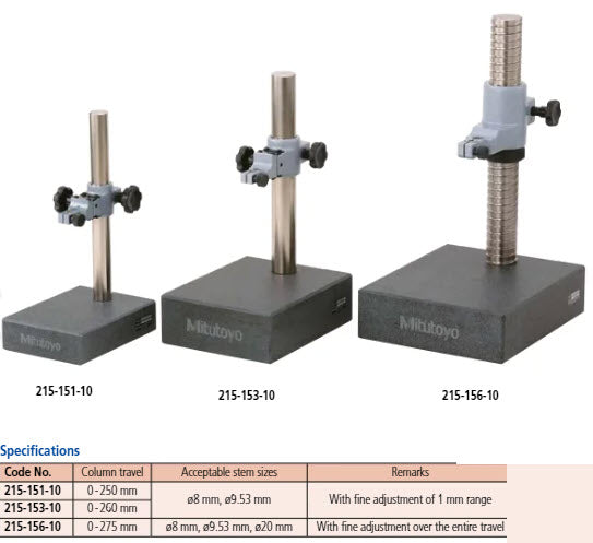 Gauge Stand with Granite Base 200x250mm 215-153-10