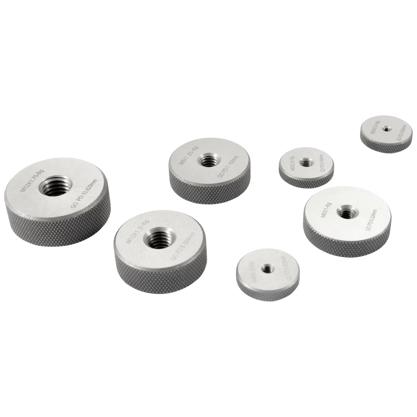 6311-3205 7PCS THREAD GAUGE SET-GO RING GAUGE ISO 1502,M3,M4,M5.M6,M8,M10,M12; GO RING GAUGE 1