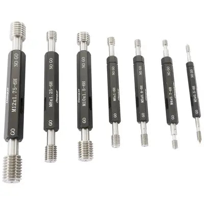 7PCS Go No Go thread Plug gauges Metric Includes M3, M4, M5, M6, M8, M10 and M12 Pride 9023S