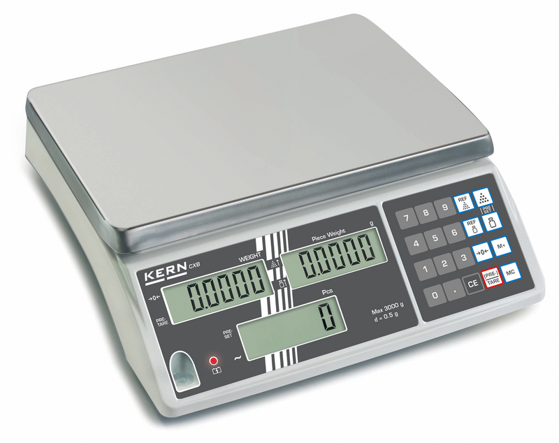 Kern CXB Counting Balance CXB 6K0.5, Range 6kg, Resolution 0.5g Pan size 300x225mm