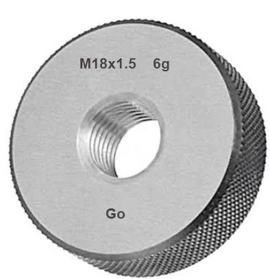Metric Thread Ring Gauges (Go) Code No P9024-G18-3 Size M18x1.5 With UKAS Certificate of Calibration