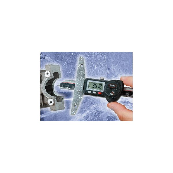 Mahr 4126601 Digital Depth Gauge IP 67 Model: 30EW Range: 300mm/12" Resolution: .01mm/.0005" Base Length: 150mm Waterproof: IP67
