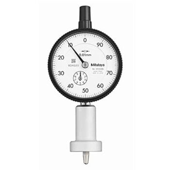 Dial Indicator Depth Gauge 0-10mm, Ball Point Contact Element, Round Base 7223A