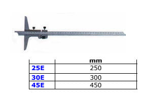 LTF Vernier Depth Gauge 250mm P-CPP25E 250mm x .02mm with fine adjustment