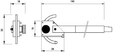 Diavite Tracer UH with skid for circumference- and ball , 5 µm/90° for VH/VHF, Article code: UH-00/00/90/5