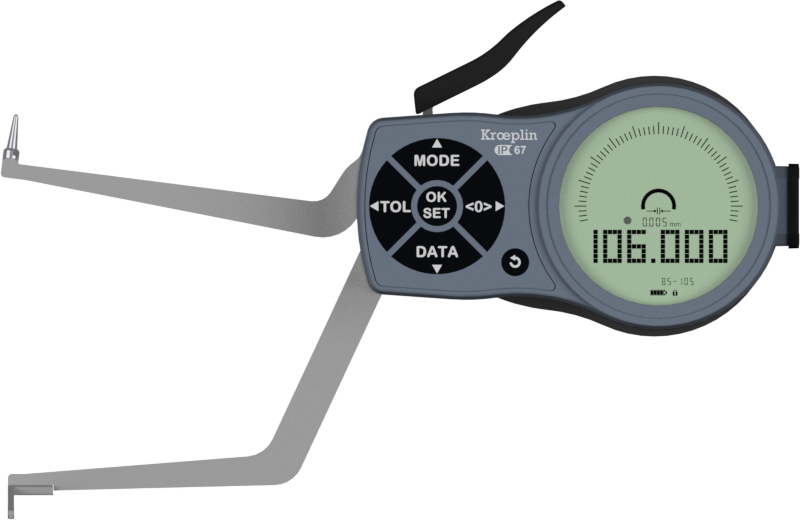 Kroeplin Digital Internal 3-Point Caliper Gauge 85-105mm/3.35-4.13", 0.001mm/.00005", L285P3