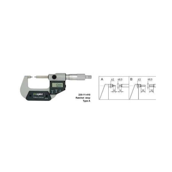 Inspec Spline Mic 230-11-410 Range 0-1"/0-25mm Res .00005"/.001mm
