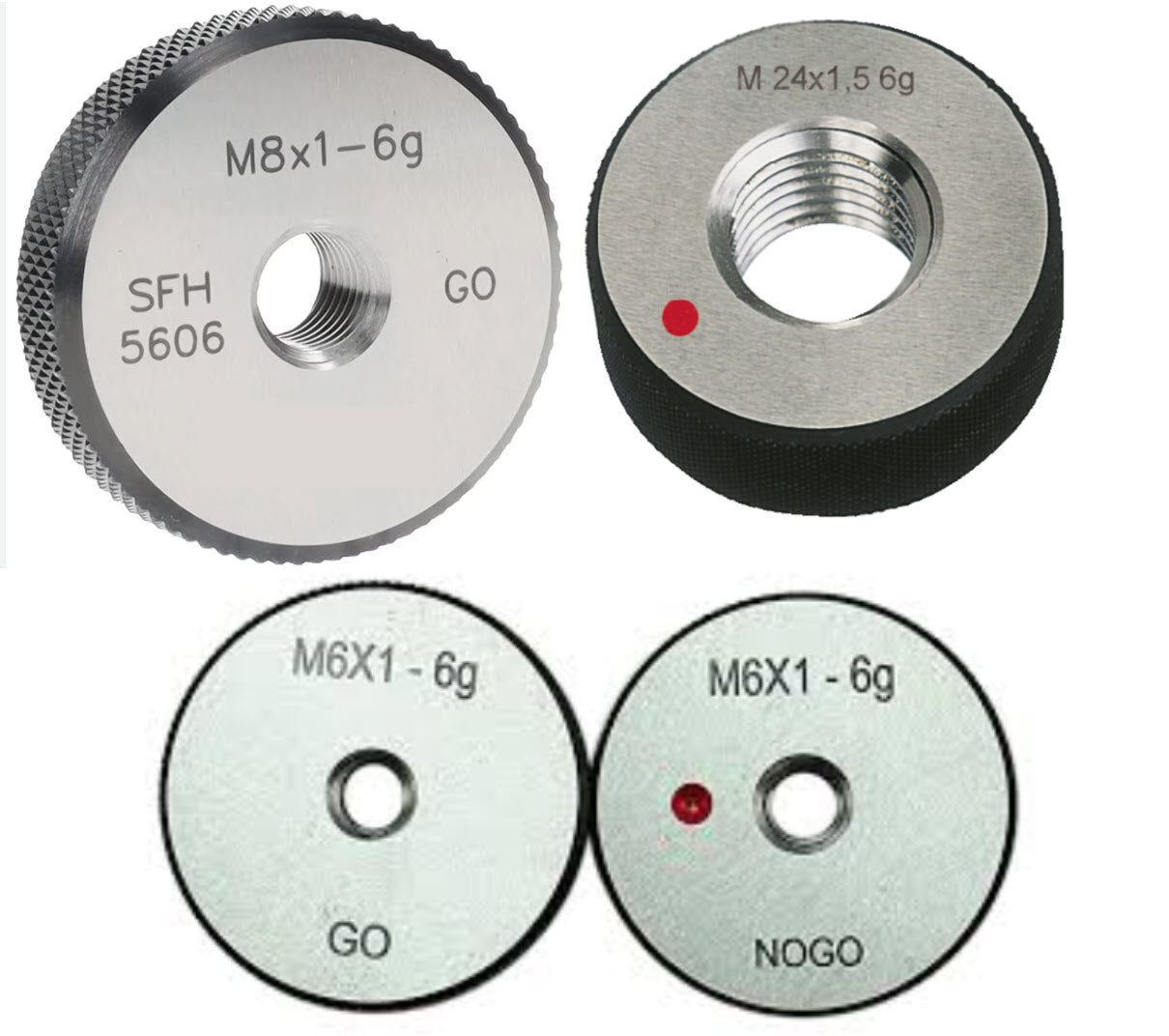 M4575GR Go Thread Ring Gauge Metric Class 6g Description : Go Ring Gauge Size : M4.5 X 0.75 Class : 6g