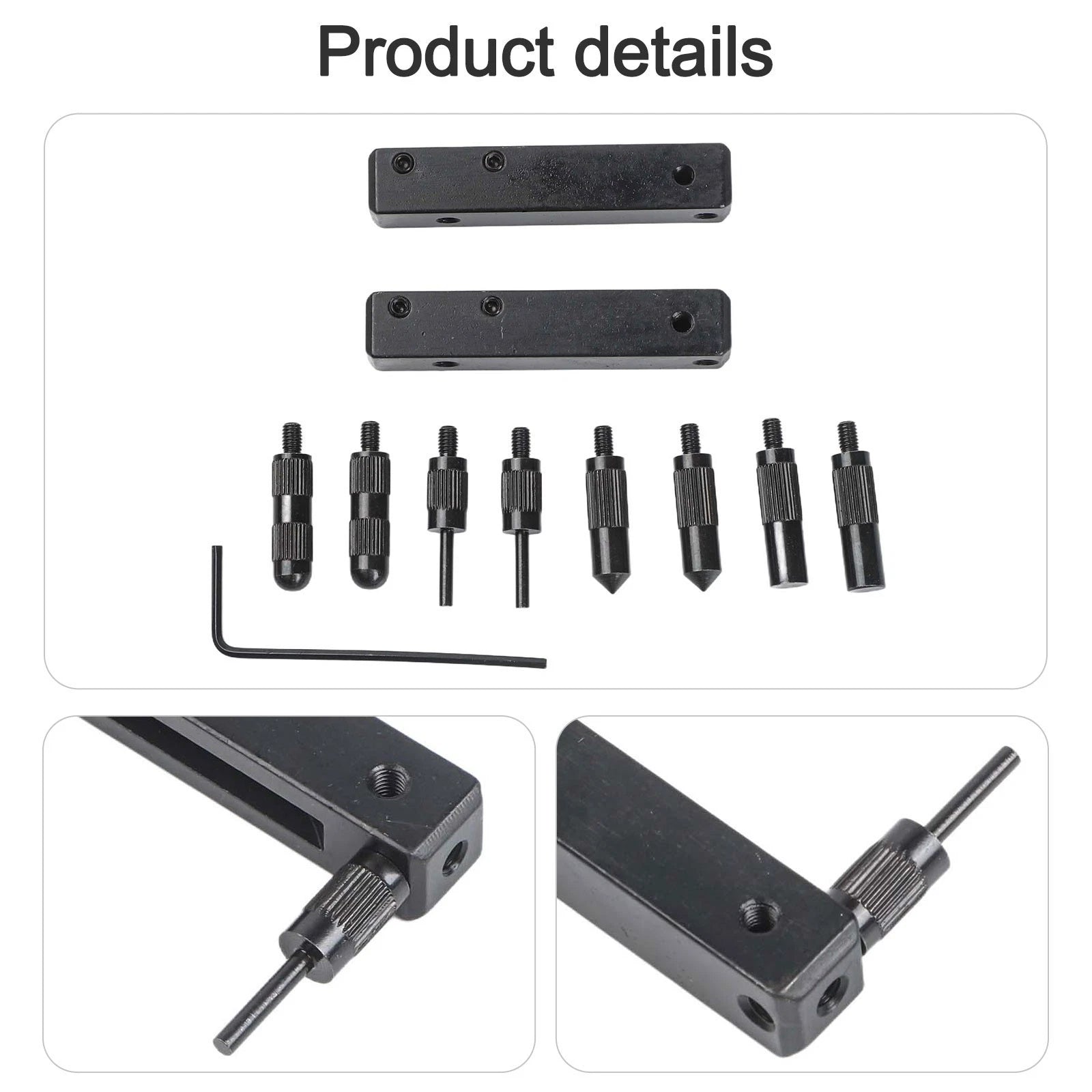 MHC 101-0020 Caliper Accessory set Caliper Accessory Kit: 8 Pc, Use with Vernier, Dial & Electronic Calipers, Includes (2) Ball Contact Points, (2) Conical Contact Points, (2) Flat Contact Points & (2) Spline Contact Points
