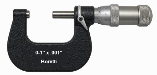 Borletti P-MESF1 0-1" x .001" outside micrometer