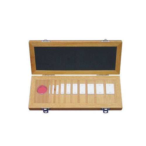 Inspec 014-251-0 Gauge Blocks Set consists of 10 Ceramic Gauge Blocks and one optical parallel Size of gauge blocks : 2.5mm 5.10mm 7.7mm 10.3mm 15mm 17.6mm 20.20mm 22.8mm 25mm Grade : 0 Standard : DIN861 Optical Parallel : One