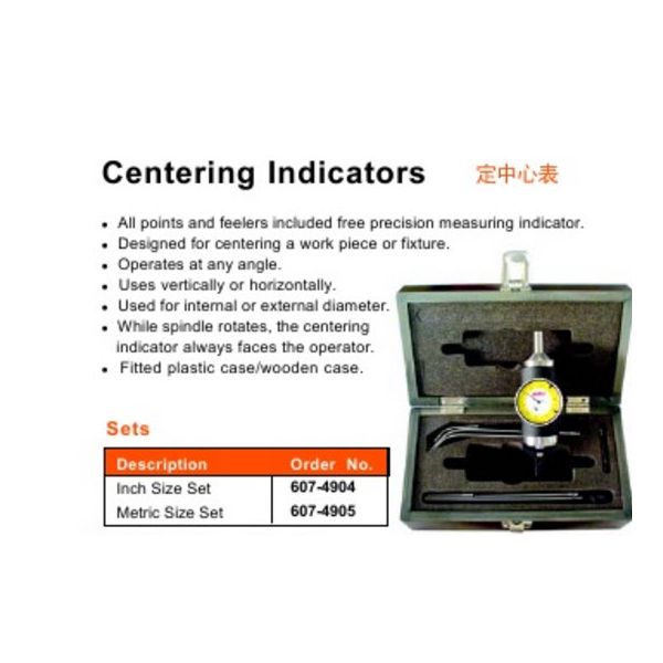 MHC 607-4905 Co-Axial Indicator Description : Co-Ax Indicators Inch Range : 0-3 x 0.01mm