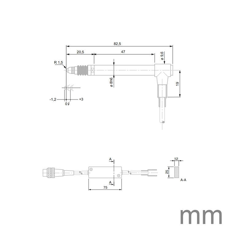 TESA 03230021 GT22 High Precision Probe ± 0.2mm 0.63N