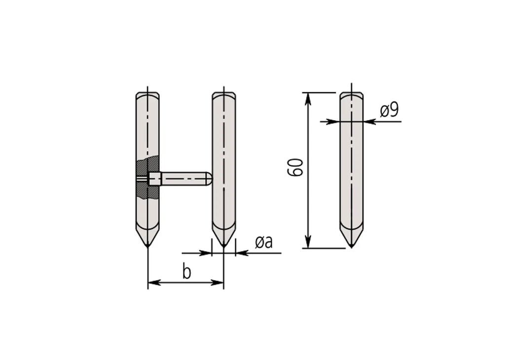Mitutoyo 07CZA055 Scriber Type ( 2 pcs ) for Digital Coolant Proof Interchangeable Jaw Carbon Fibre Calipers