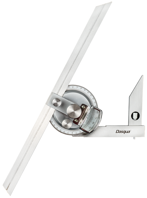 DASQUA 1031-2005 UNIVERSAL BEVEL PROTRACTOR WITH FINE ADJUSTMENT GRADUATIONS 4X90°