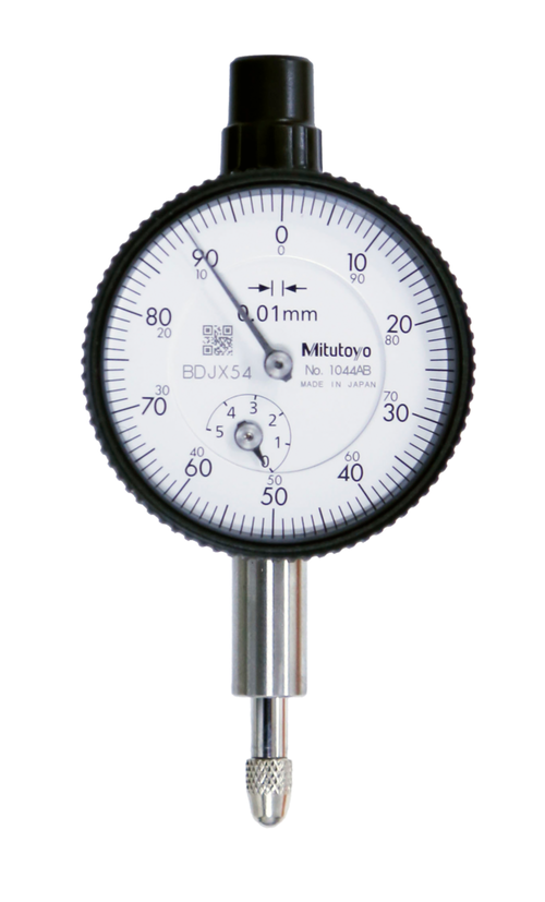 Dial Gauge, Flat Back, ISO Type Jewelled Bearing, 5mm, 0,01mm 1044AB-15