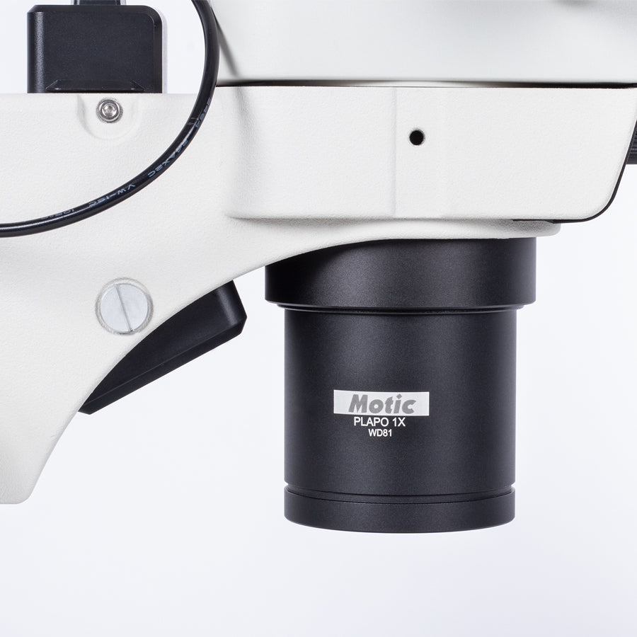 Motic SM7TR-TLED APO1X Trinocular Plan Achromat Microscope  8X-56X with 10x Eyepiece Part no. 1100201800051 30º inclined opaque samples