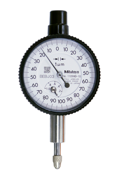 Dial Gauge, Lug Back, ISO Type Jewelled Bearing, 1mm, 0,001mm 1109A-10