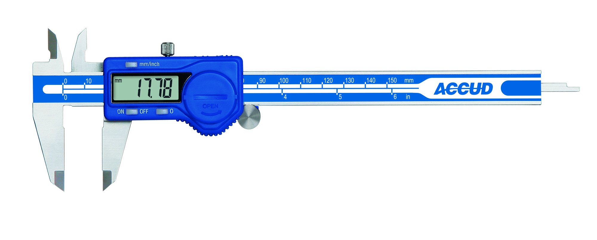 Accud Digital Caliper 8"/200mm x .01mm/.0005" With Output 111-008-12