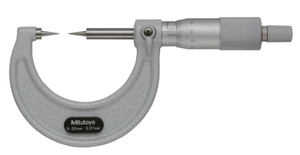 Point Micrometer with Hardened Tip 0-25mm, 15° Tip 112-153
