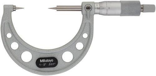 Point Micrometer with Carbide Tip 1-2", 15° Tip 112-190