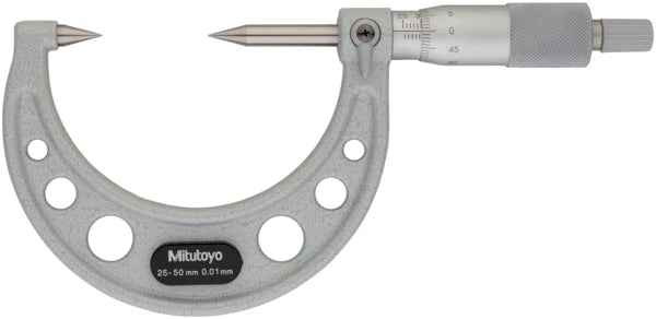 Point Micrometer with Hardened Tip 25-50mm, 30° Tip 112-202