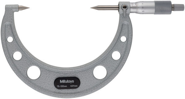 Point Micrometer with Hardened Tip 75-100mm, 30° Tip 112-204