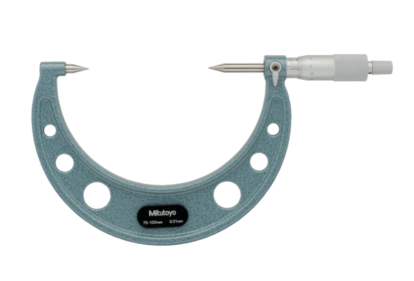 Point Micrometer with Carbide Tip 75-100mm, 30° Tip 112-216