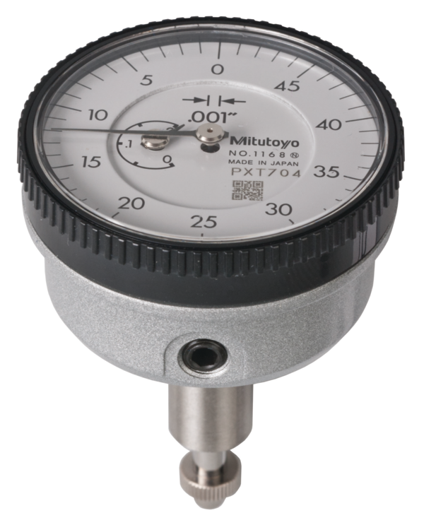 Dial Gauge, ANSI/AGD Type Back Plunger Design, Reverse Dial Face, 0,2", 0,001" 1168A