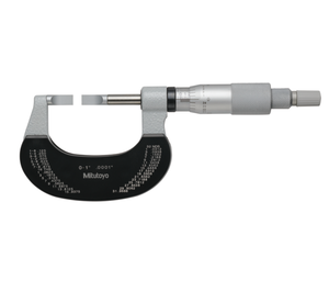 Mitutoyo Blade Micrometer, Hardened Steel Blade 0-1", 0,75mm Blade 122-125-10