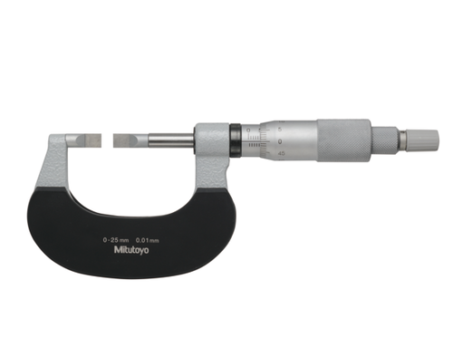 Mitutoyo Blade Micrometer, Carbide-Tipped Blade 0-25mm, 0,75mm Blade 122-161-10